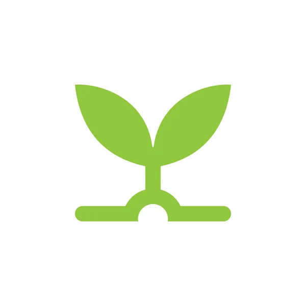 Crescere Seme Logo Vettoriale Progettazione — Vettoriale Stock
