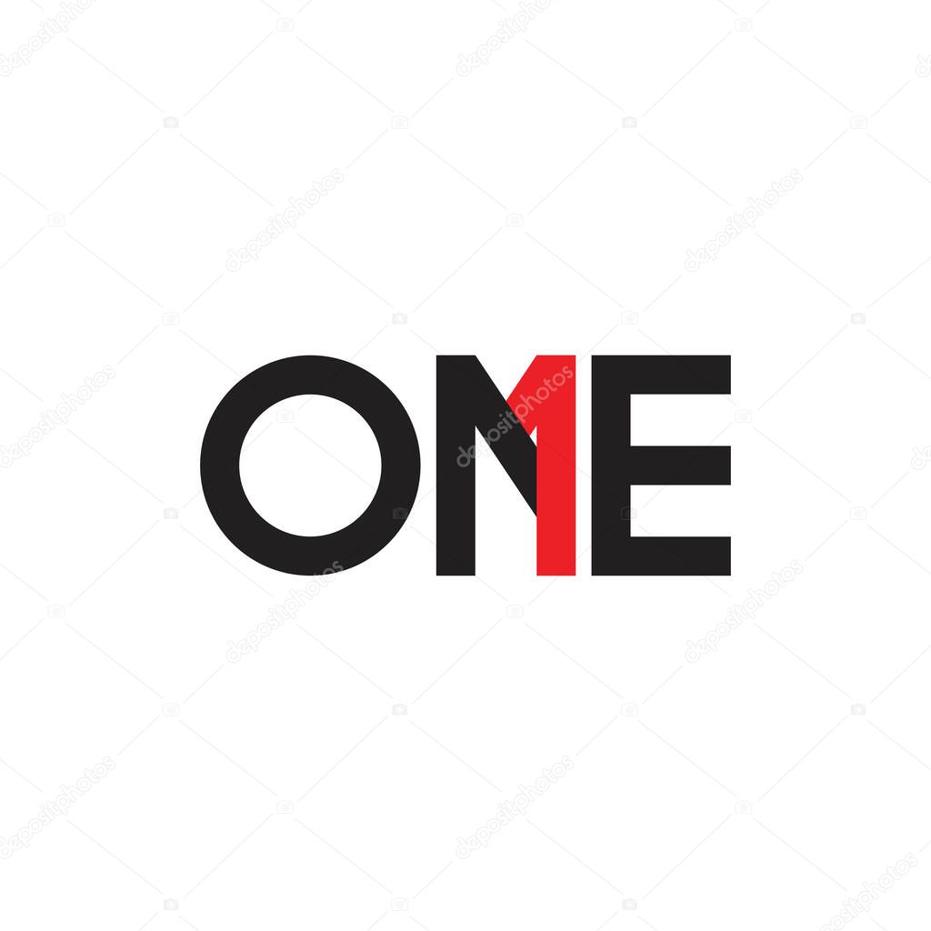 ONE letter logo design vector