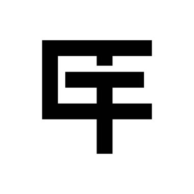 GTE harf logo tasarım vektörü