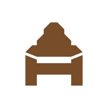 H harfi logo tasarım vektörlü geleneksel ev binası