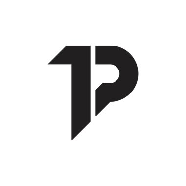TP harfi veya 1P harfi logo tasarım vektörü
