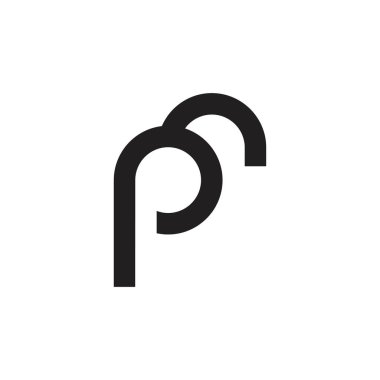 PM harfi logo tasarım vektörü