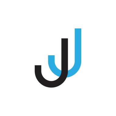JJ harfi logo tasarım vektörü