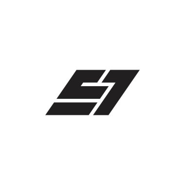 91 numaralı logo, g harfi logosu, E1 logo tasarım vektörü