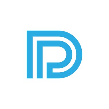 DP harfi logo tasarım vektörü