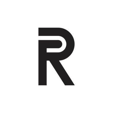 PR harfi logo tasarım vektörü