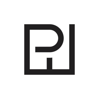 PW harf logo tasarım vektörü