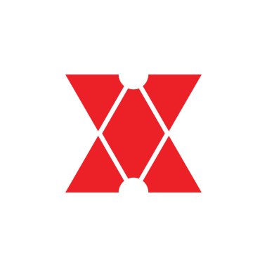 X harfi logosu, AV harfi logo tasarım vektörü