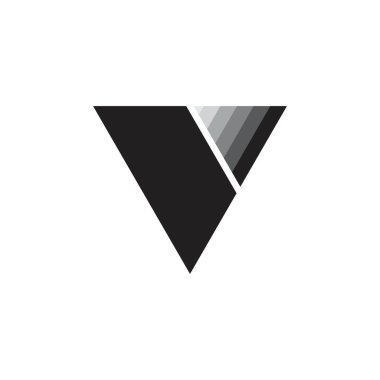 V harfi logo tasarım vektörü