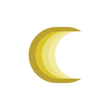 Altın Hilal logo tasarım vektörü