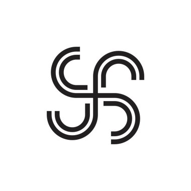 C harfi logo tasarım vektörü