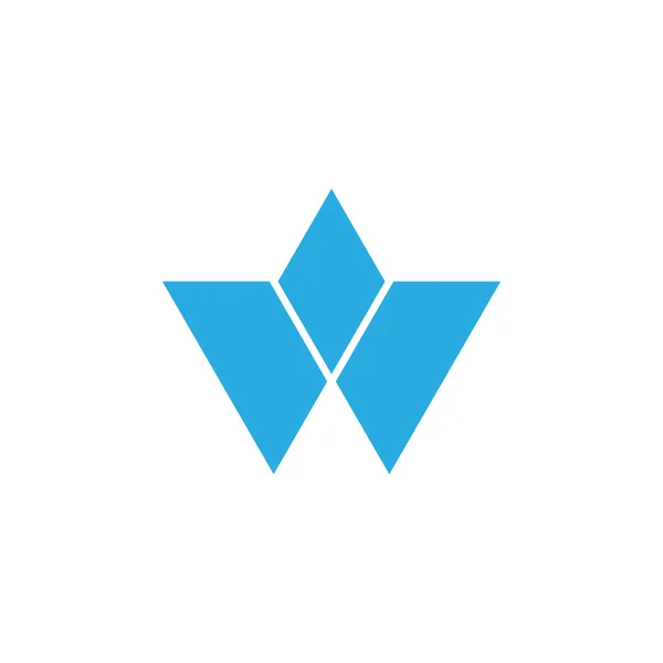 Letter Met Blauwe Diamant Logo Design Vector — Stockvector