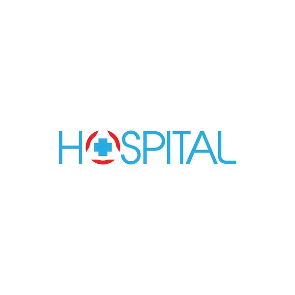 Vecteur Conception Logo Lettre Hôpital — Image vectorielle