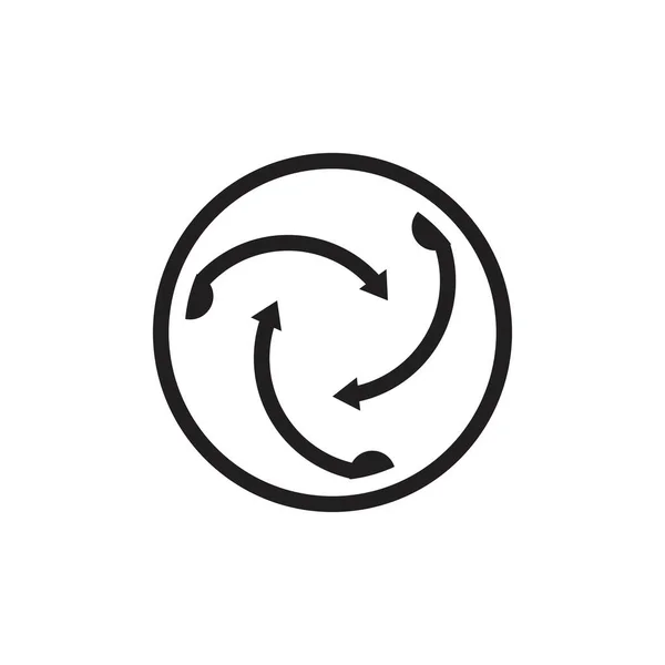 Vetor Design Logotipo Seta Reciclar — Vetor de Stock