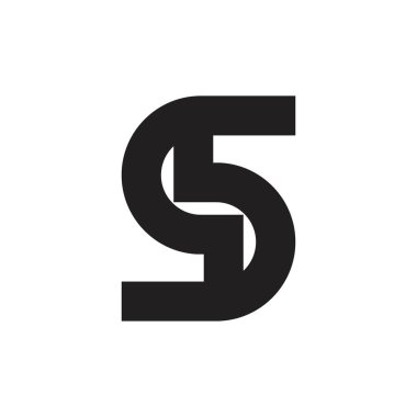 S harfi logosu, S5 harfi logosu, SS harfi logo tasarım vektörü