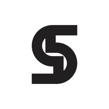 S letter logo, S5 letter logo, SS letter logo design vector clipart