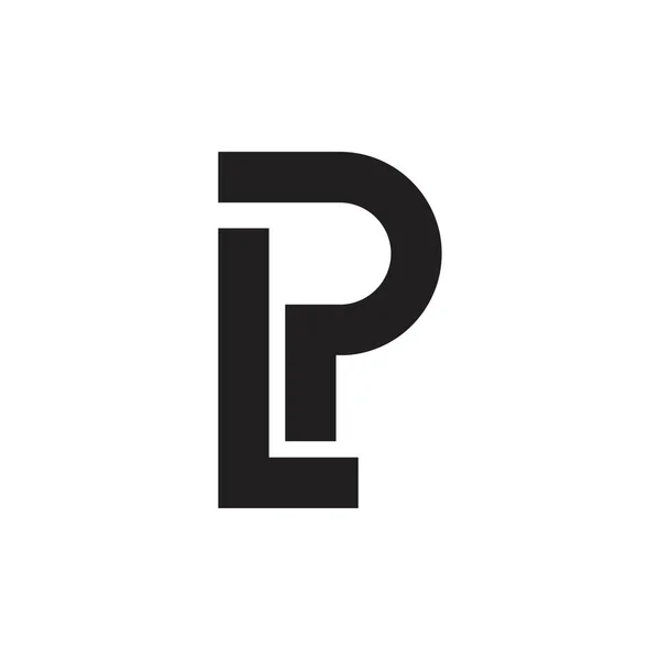 LP harfi logo tasarım vektörü