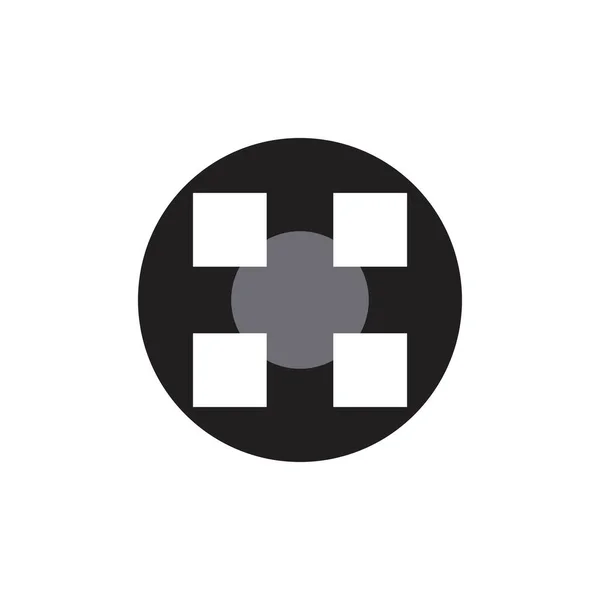 四平方标志设计矢量圆形 — 图库矢量图片