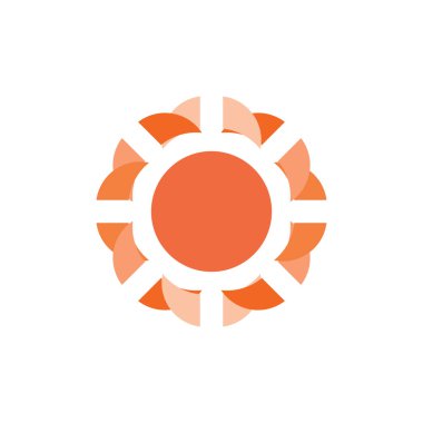 Güneş çiçeği logo tasarım vektörü