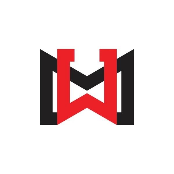 MW harfi logo tasarım vektörü