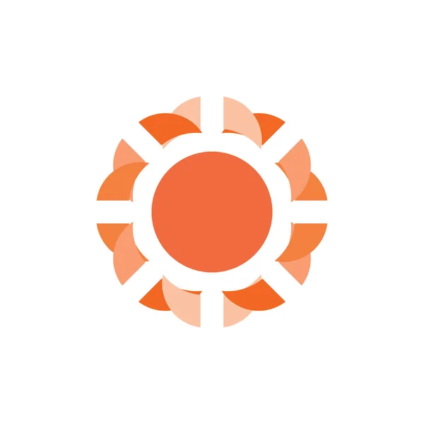 Вектор Дизайну Логотипу Sun Flower — стоковий вектор