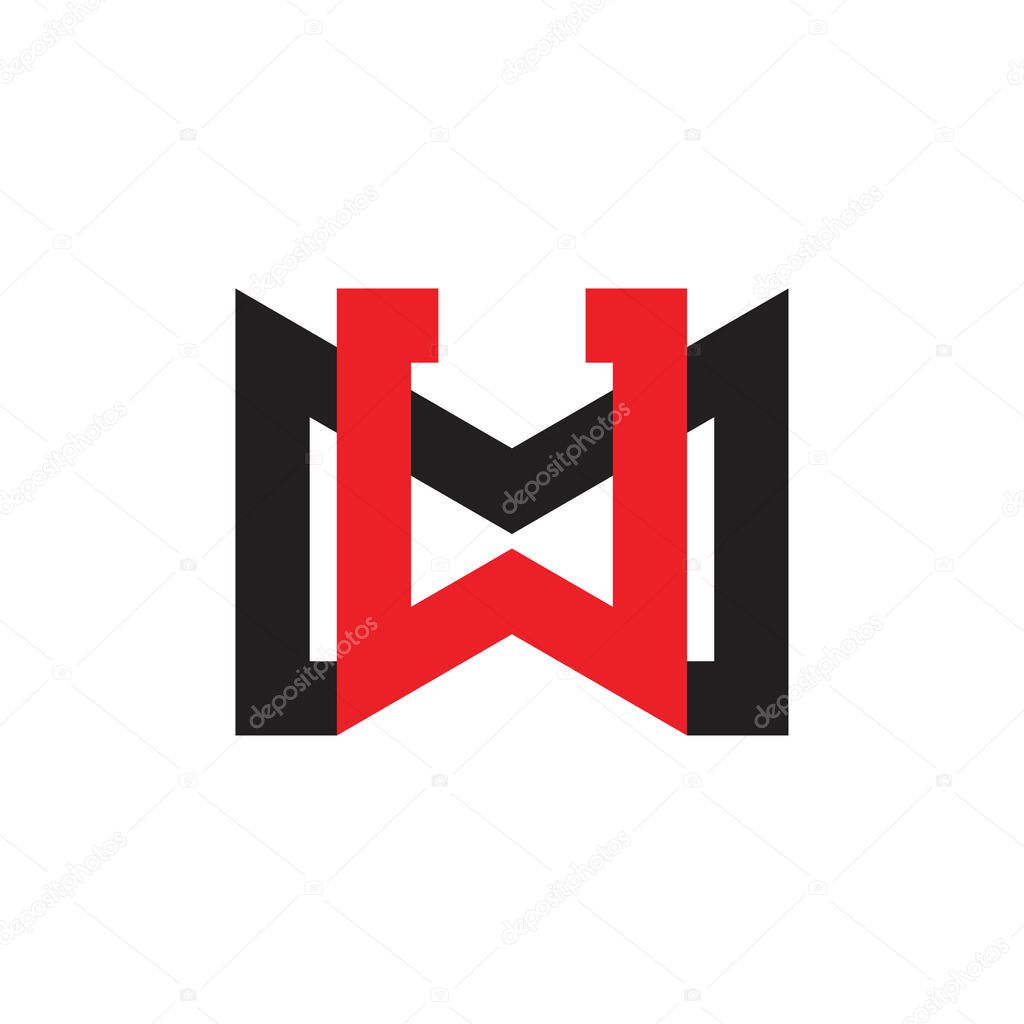MW letter logo design vector