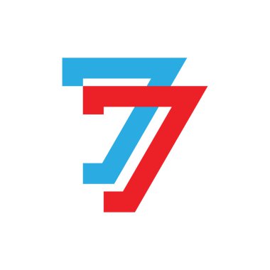 77 numaralı logo vektörü, 77 numaralı logo tasarım vektörü