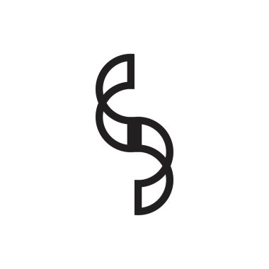 S harfi logosu, CD harfi logo tasarım vektörü