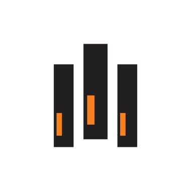 M harfi kule tasarım vektörü