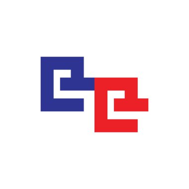 E harfi logo tasarım vektörü