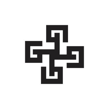 Dört G harfi logo tasarım vektörü