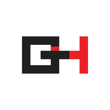 GH harfi logo tasarım vektörü