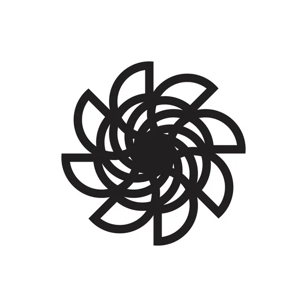 Vetor Design Logotipo Ícone Fan — Vetor de Stock