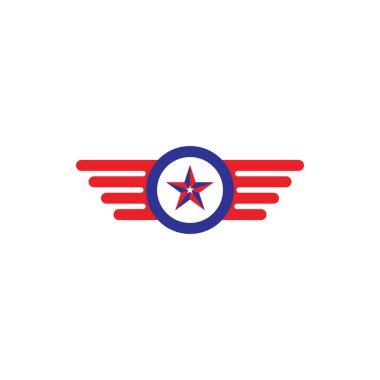 Yıldız logo tasarım vektörlü kanat
