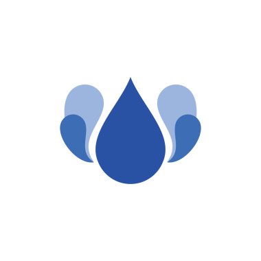 Su sıçrama logosu tasarım vektörü