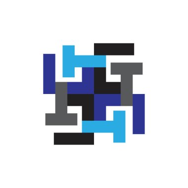 R notasyonu GT harfi logo tasarım vektörü