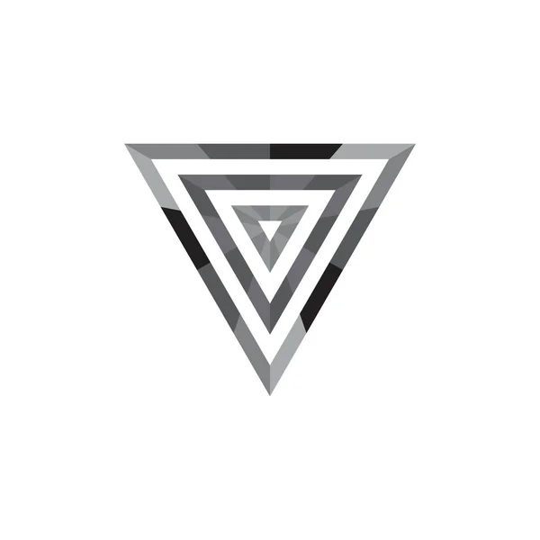 Svart Triangel Logo Design Vektor — Stock vektor