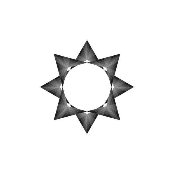Vetor Design Logotipo Sun Star —  Vetores de Stock