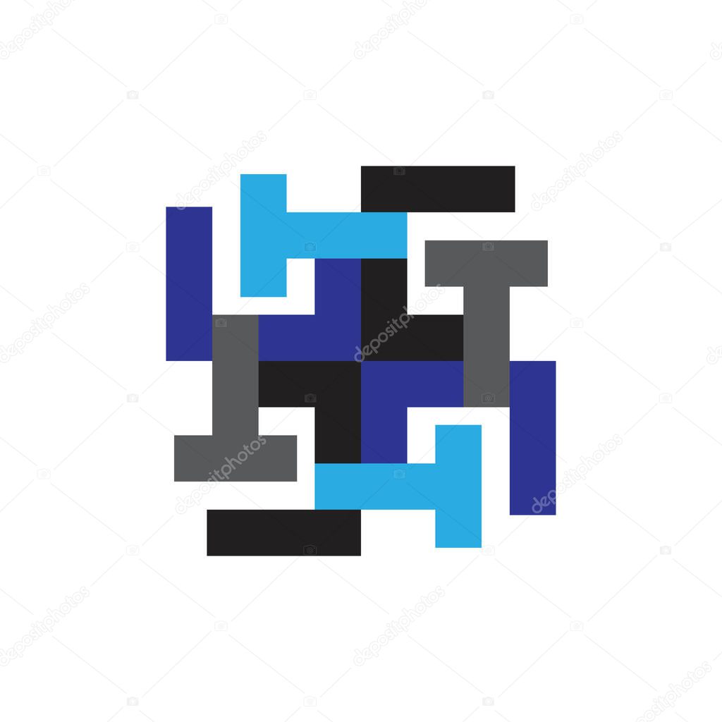 R otation GT letter logo design vector