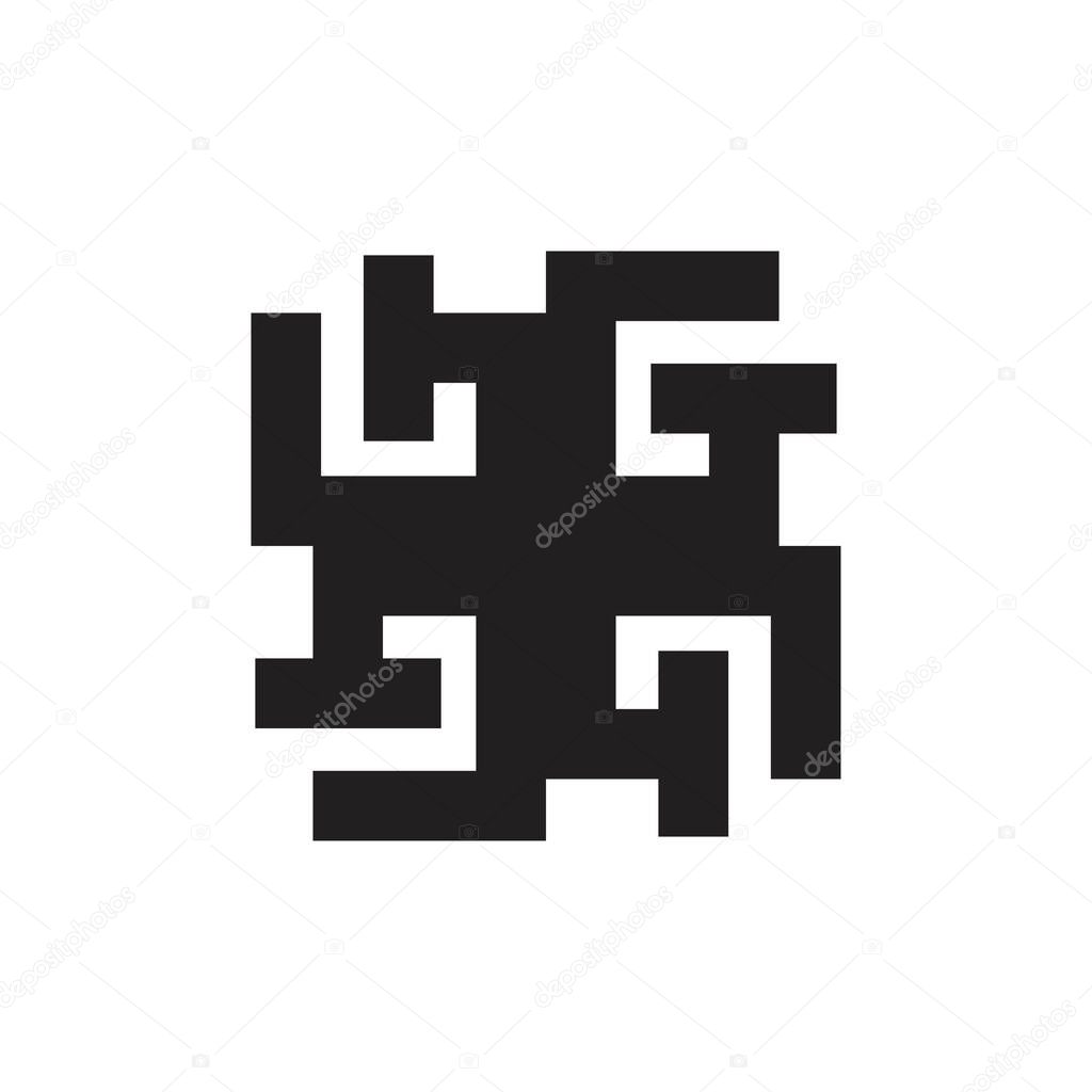 Rotation GT letter logo design vector