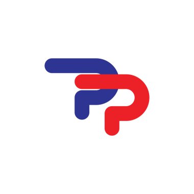 PP harfi logo tasarım vektörü