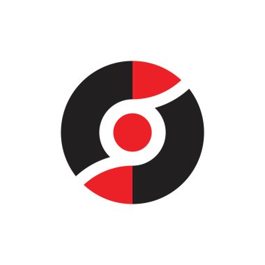 O harfi girdap logosu, CJ harfi logo tasarım vektörü