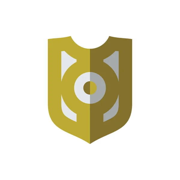 3D黄金神盾标志设计矢量 — 图库矢量图片