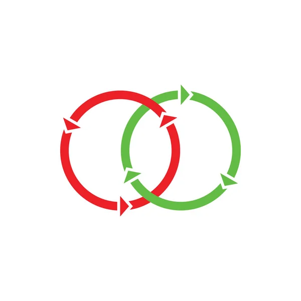 Diseño Logotipos Flechas Ciclo — Archivo Imágenes Vectoriales