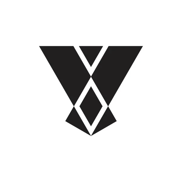 Letra Com Vetor Design Logotipo Diamante Preto — Vetor de Stock