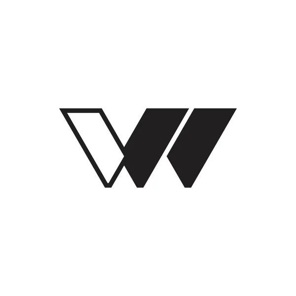 VW harf logo tasarım vektörü