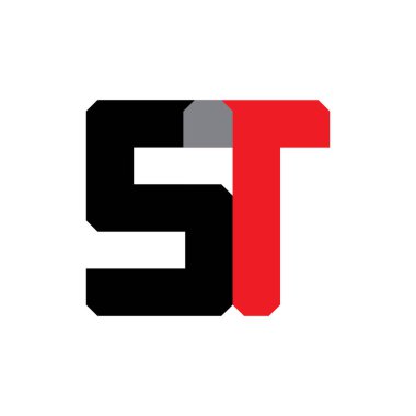 ST harfi logo tasarım vektörü