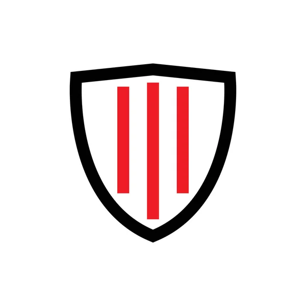 Escudo Con Letra Logo Diseño Vector — Vector de stock