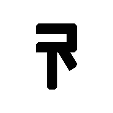 TR harfi logo tasarım vektörü