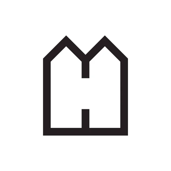 Дом Вектором Логотипа Буквы — стоковый вектор